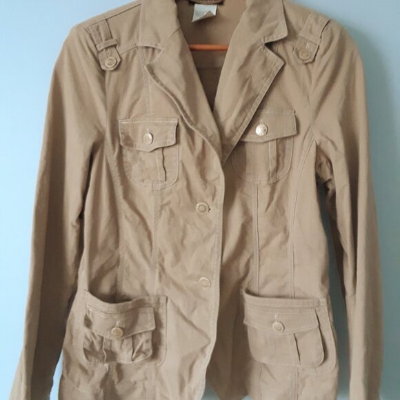 Vintage Cotton Blazer Jacket Size 12 - Picture 2 of 6